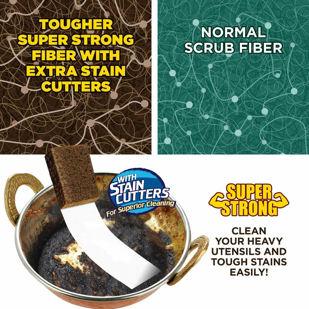 Scotch-Brite Super Strong Heavy Duty Scrub Pad, 7.5cm x 9cm – Free Ship