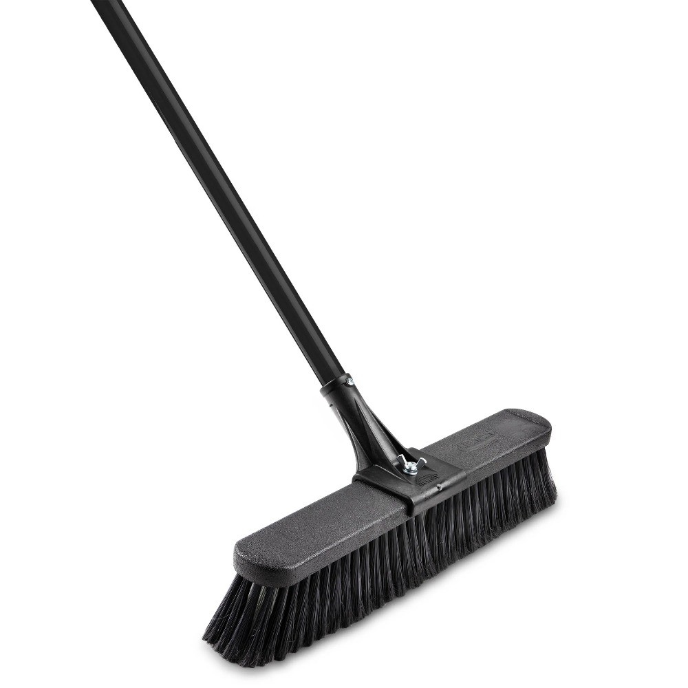 High Power Push Broom Multi-Surface 18 inch with Steel Handle