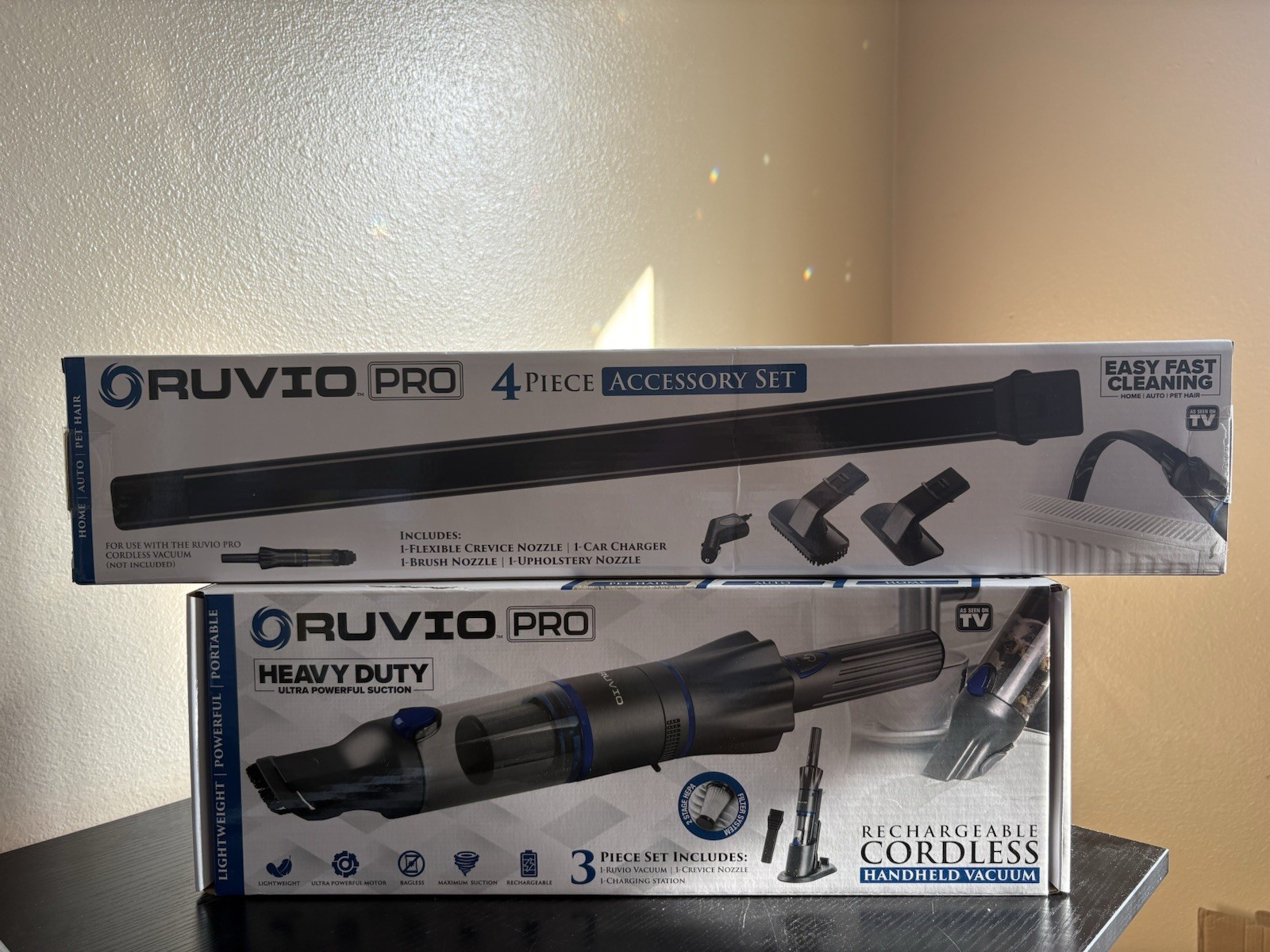 Ruvio Pro Cordless Hand Vacuum 17” Portable Vacuum Cleaner for Home and Car Use