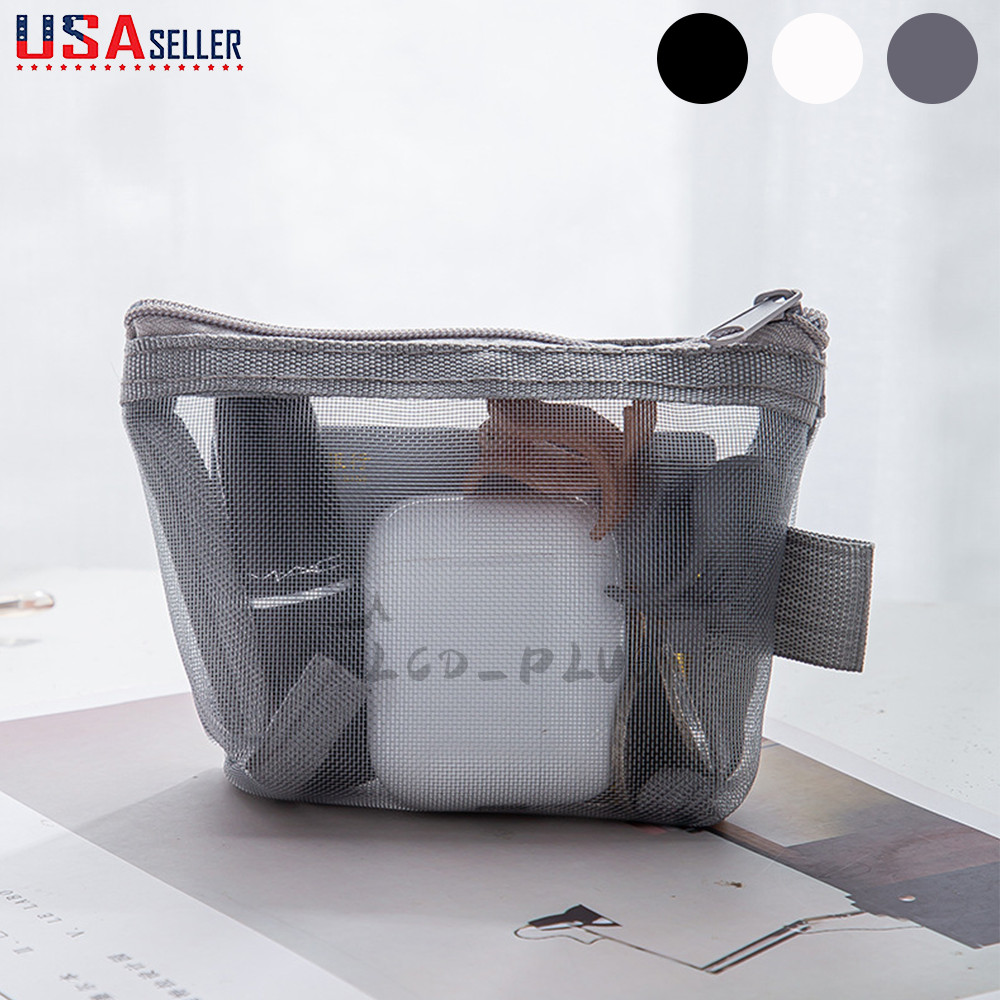 Mini Travel Toiletry Storage Cosmetic Bag Beauty Zip Makeup Organizer Pouch US