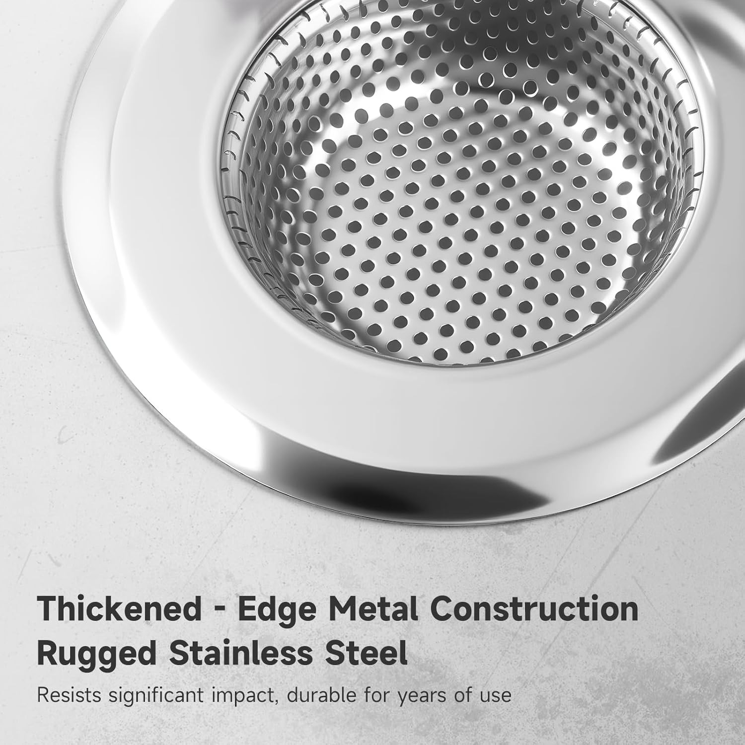 Premium Stainless Steel Kitchen Sink Drain Strainer Stopper – 2 Pack