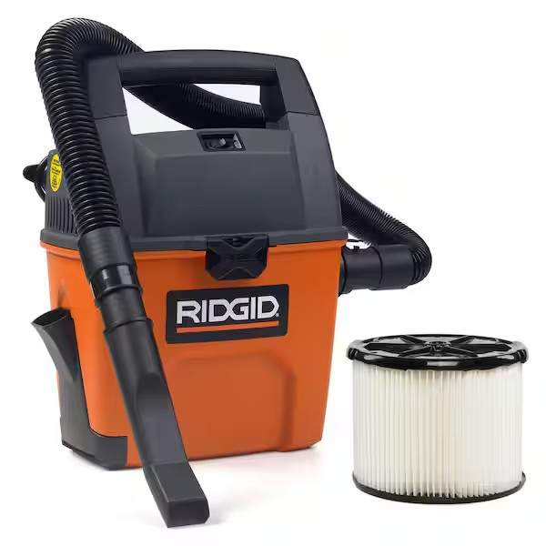 Rigid Wet Dry Vacuum Small Portable Shop Vac Cleaner Hose Lightweight 3Gal. NEW