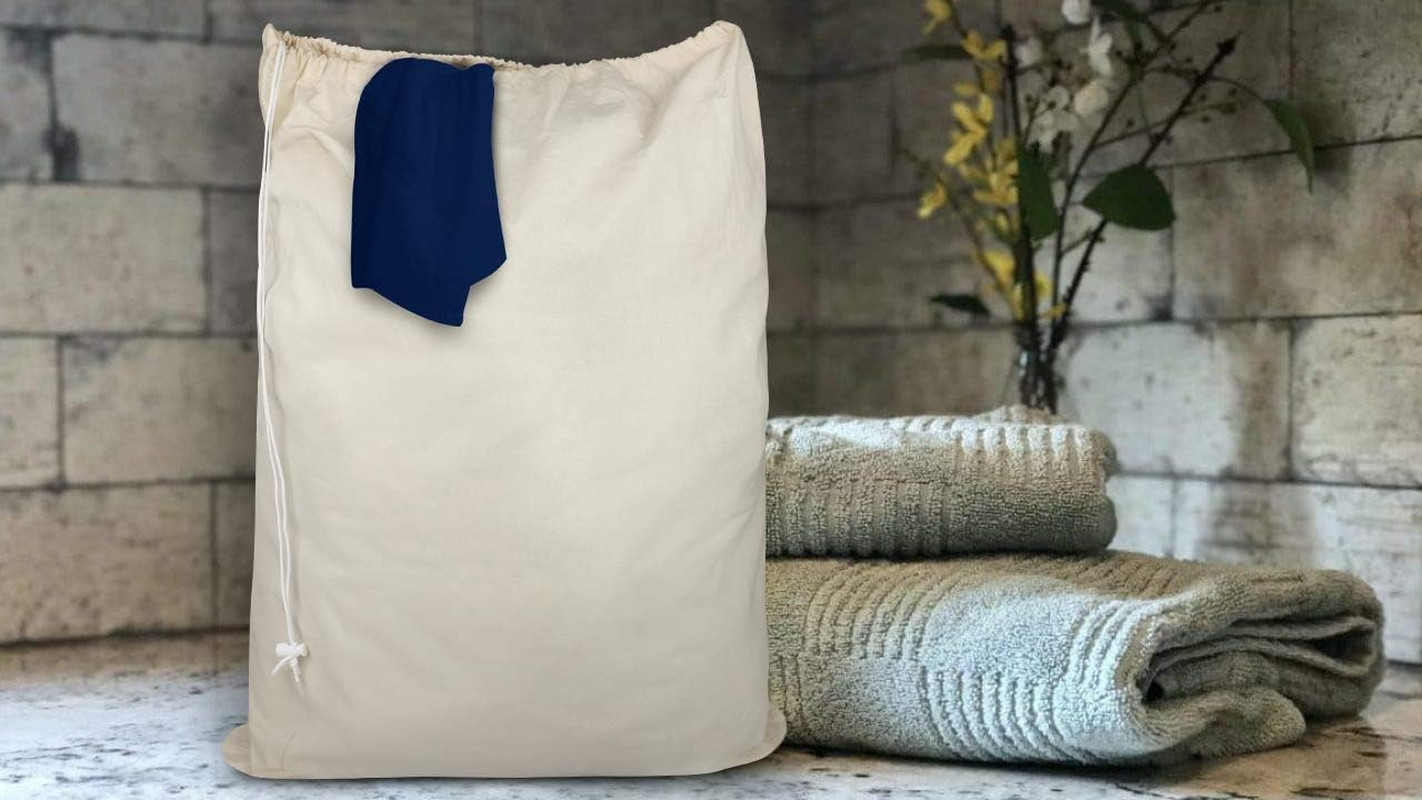 Laundry Bags 2-Pack 28”X36″ Extra-Large Cotton Canvas Heavy Duty