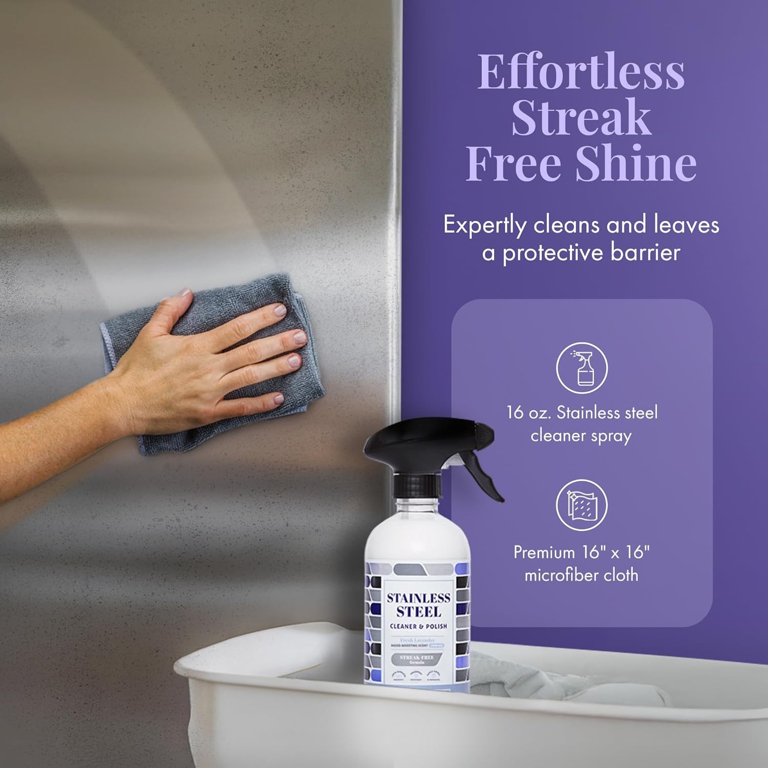 Therapy Stainless Steel Cleaner Polish Lavender Spray