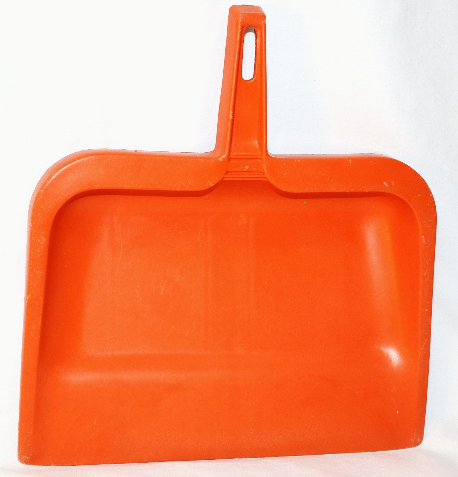 Rubbermaid Hard Rubber Orange Dust Pan Flat Edge 2003-55 Vintage 1980s