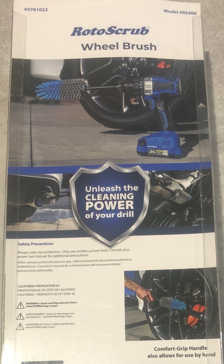 ROTOSCRUB WHEEL BRUSH Drill Attachment Works With Any Drill