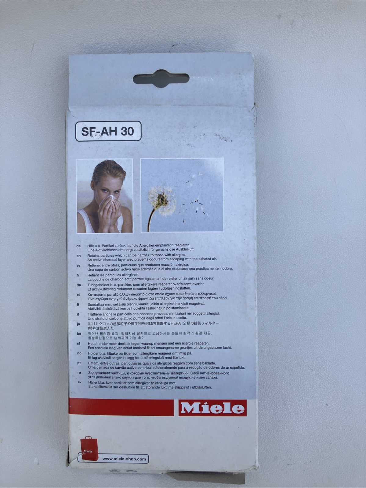 Miele Hepa Filter SF-HA30 Active Airclean 7×3-1/2 S300i 858i 2000 2999 7000 7999