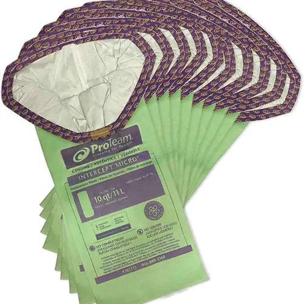 VacBagsUSA® Replacement Vacuum Cleaner Bags For ProTeam® 10 Quart 107313 2-Ply