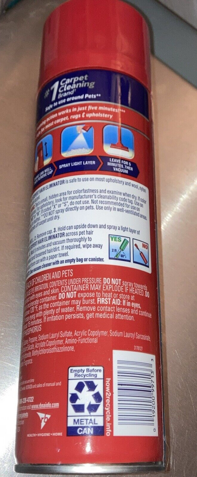 2 Resolve pet expert hair eliminator carpet cleaner 18oz Dog Cat