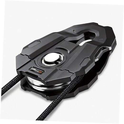 10T Snatch Block, 22,046 lbs Max Load, 3/4″ Max Rope Diameter, Heavy Duty Black