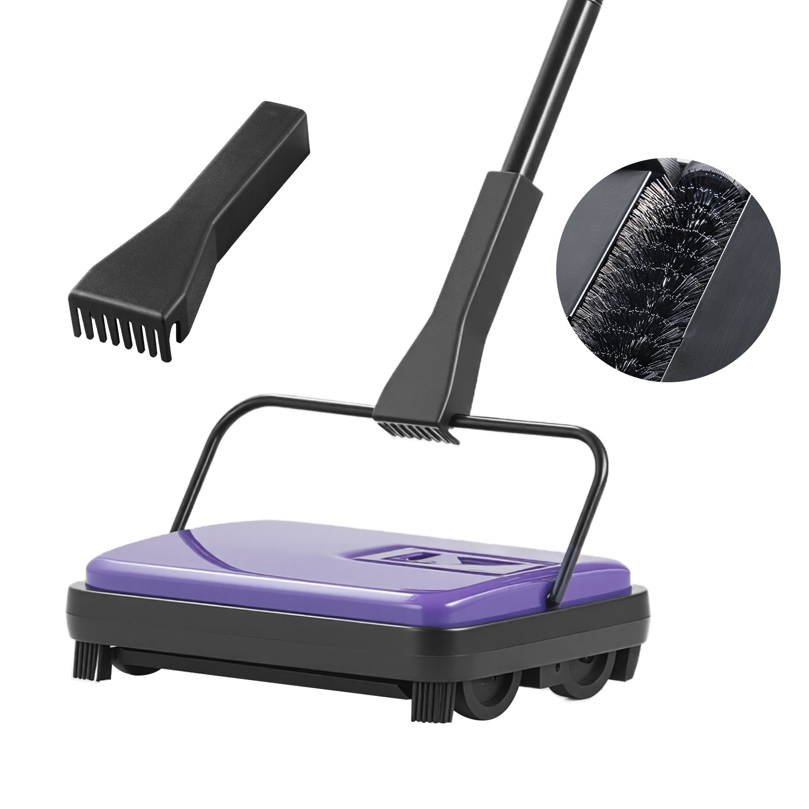 VEVOR Carpet Floor Sweeper Manual 6.7 inch Width Sweeping Paths Non Electric
