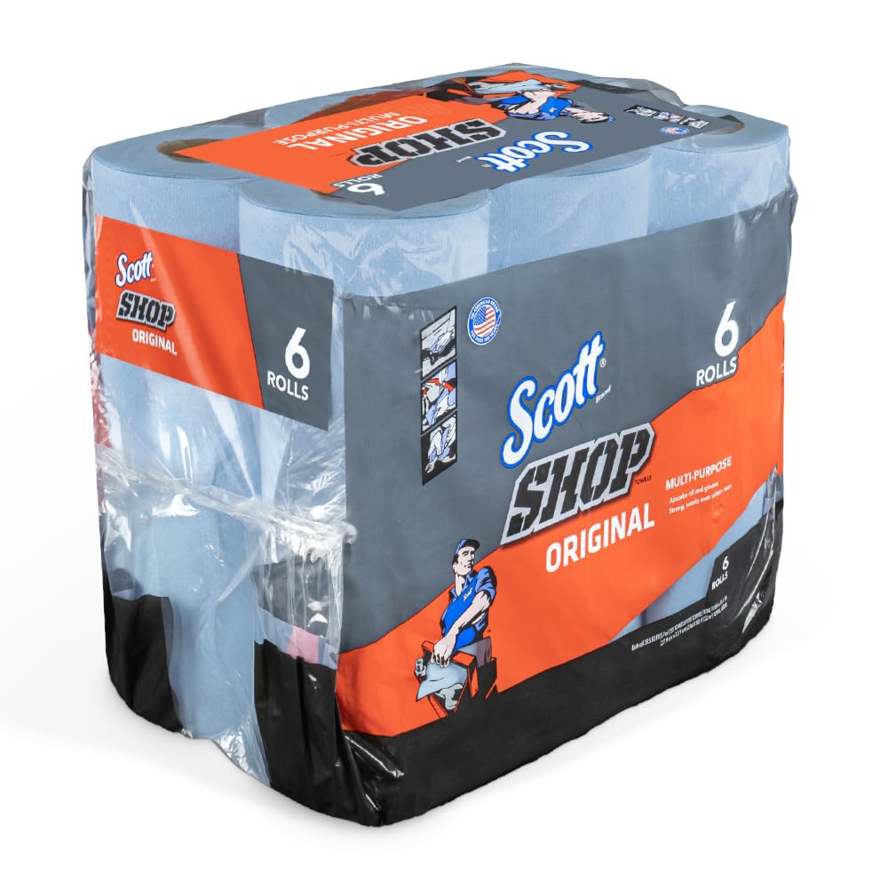 Kimberly Clark 75146 Blue Shop Towels on a Roll Bundle44; 6 Pack