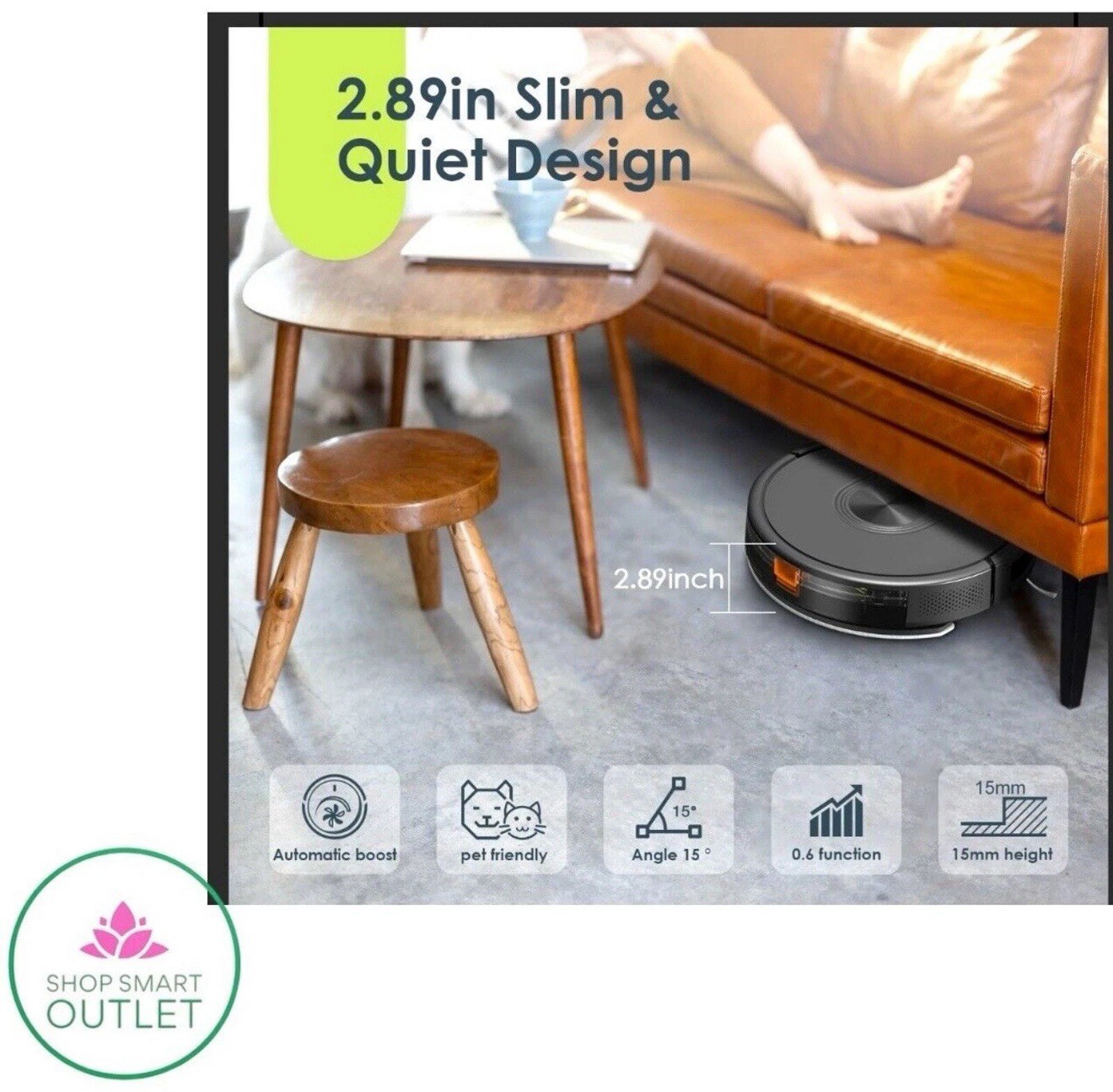 XIEBRO Smart HR101 3 in 1 Mopping Robotic Vacuum with Schedule, App/Bluetooth