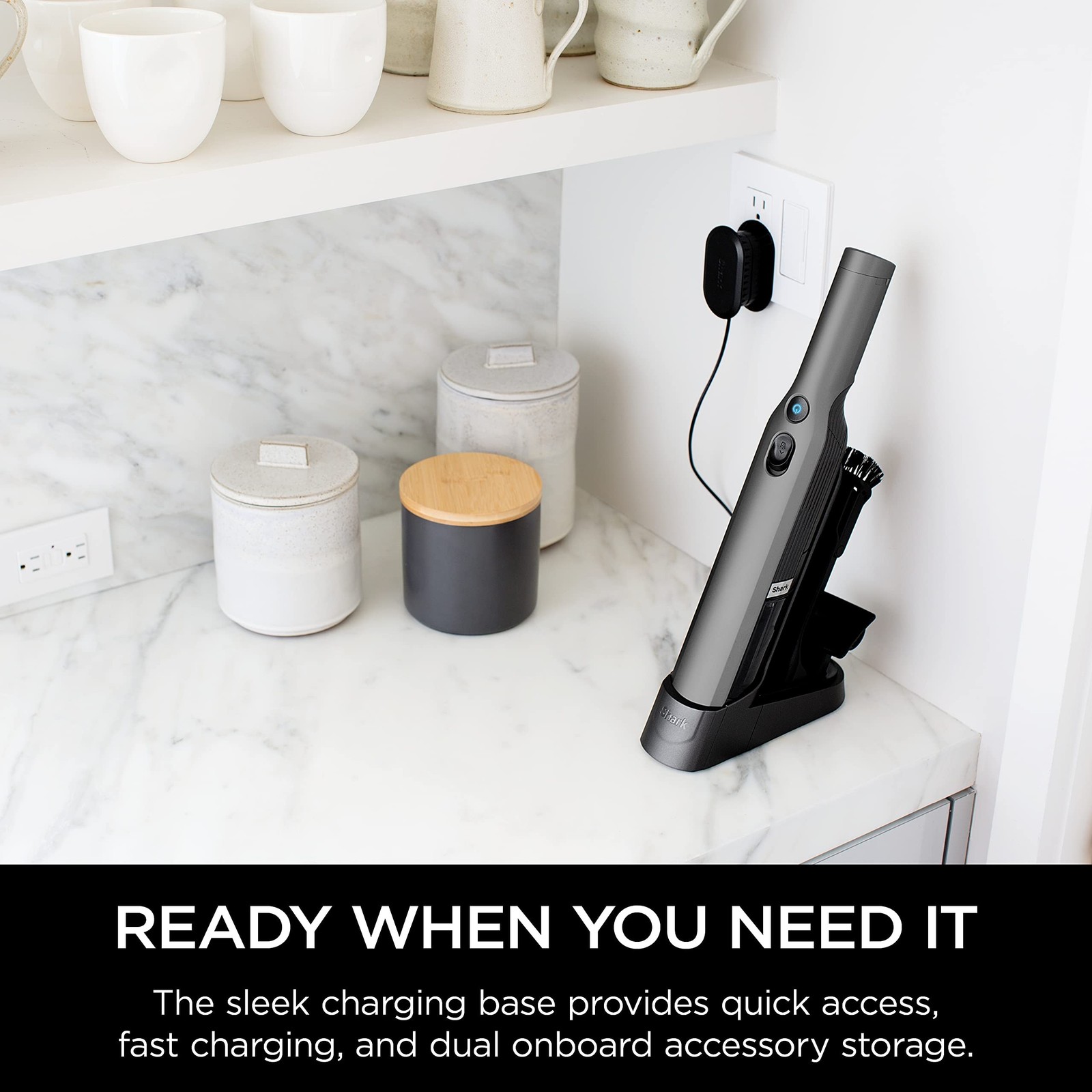 Shark WV201 WANDVAC Handheld Vacuum, Lightweight at 1.4 Pounds with Powerful …