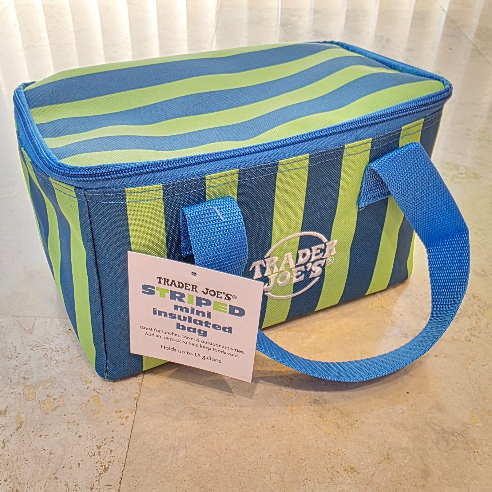 1 Trader Joe’s 2026 Mini Insulated Tote Summer Fun Pink Violet Blue Green Orange