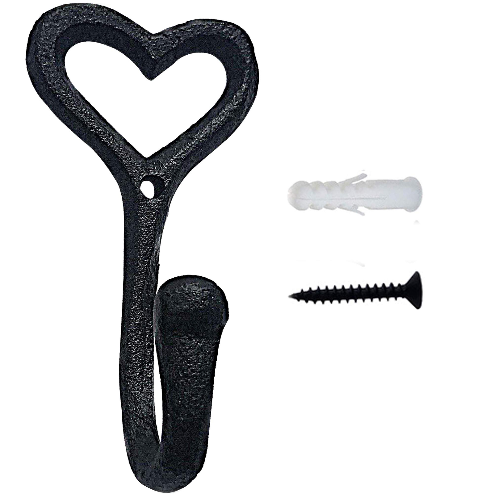 4 Pcs Decorative Wall Hooks Cast Iron Vintage Coat Towel Hooks for Bath Kitchen