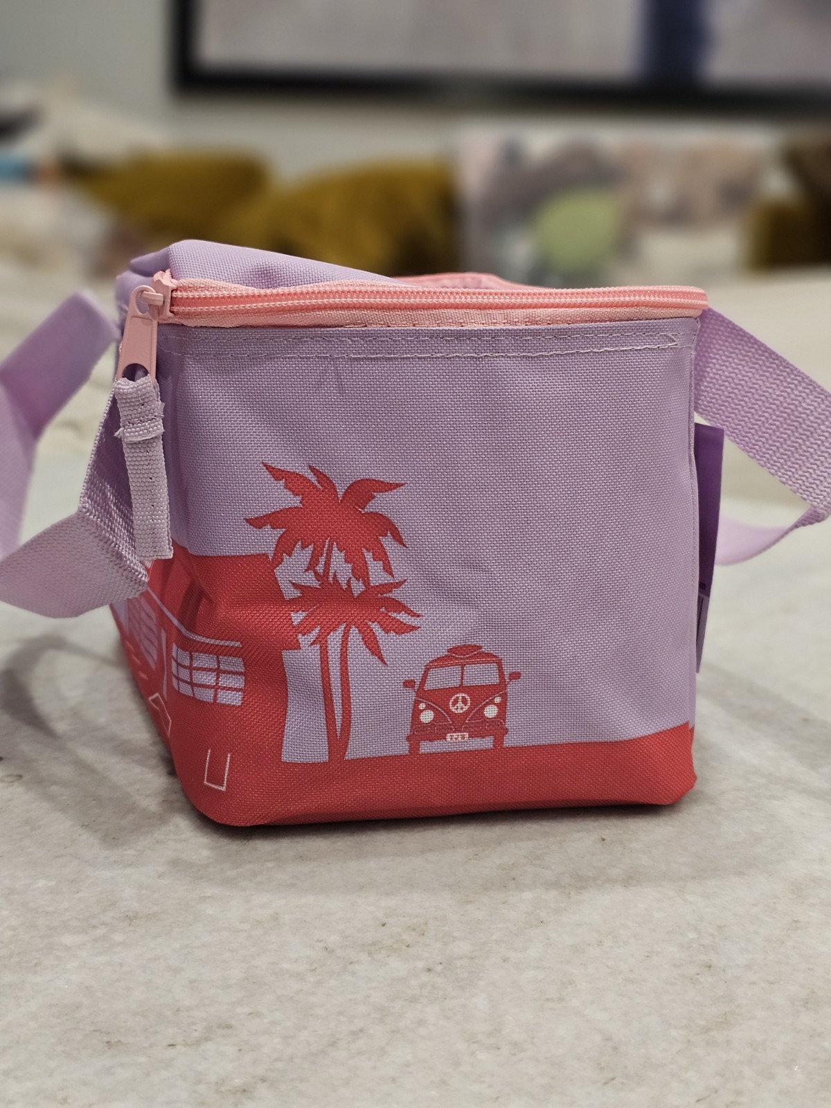 1 Trader Joe’s 2026 Mini Insulated Tote Summer Fun Ltd Ed Pink Violet