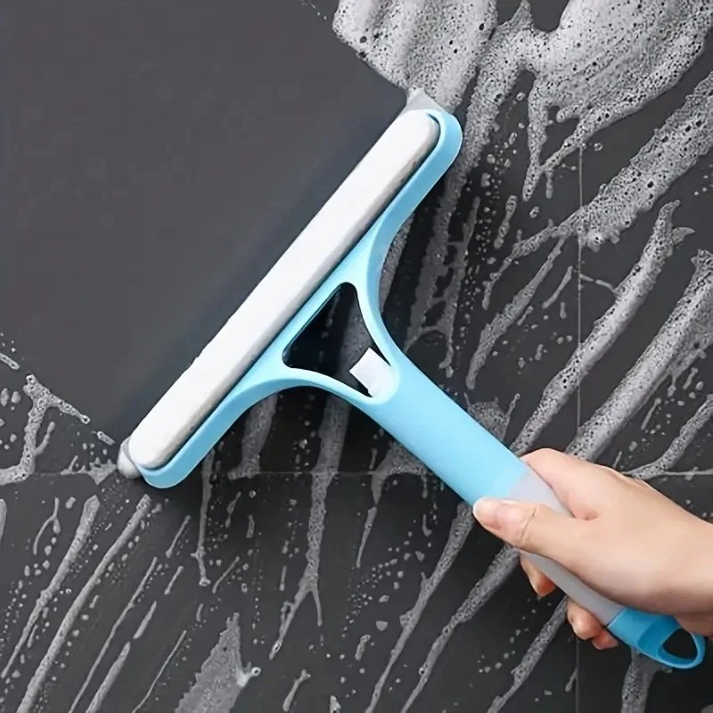 3 in 1 Glass Cleaner Scraper with Water Spray Bottle Window Mirror Cleaning Tool