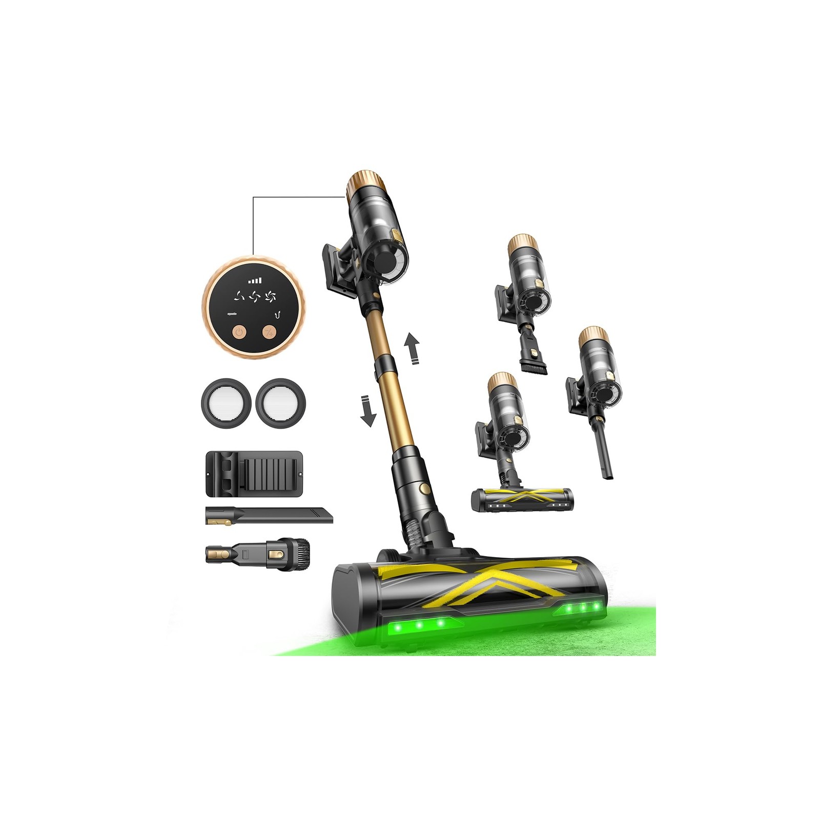 Ultenic Cordless Vacuum Cleaner, 600W 60KPA 65Mins Vacuum Cleaners for Home,