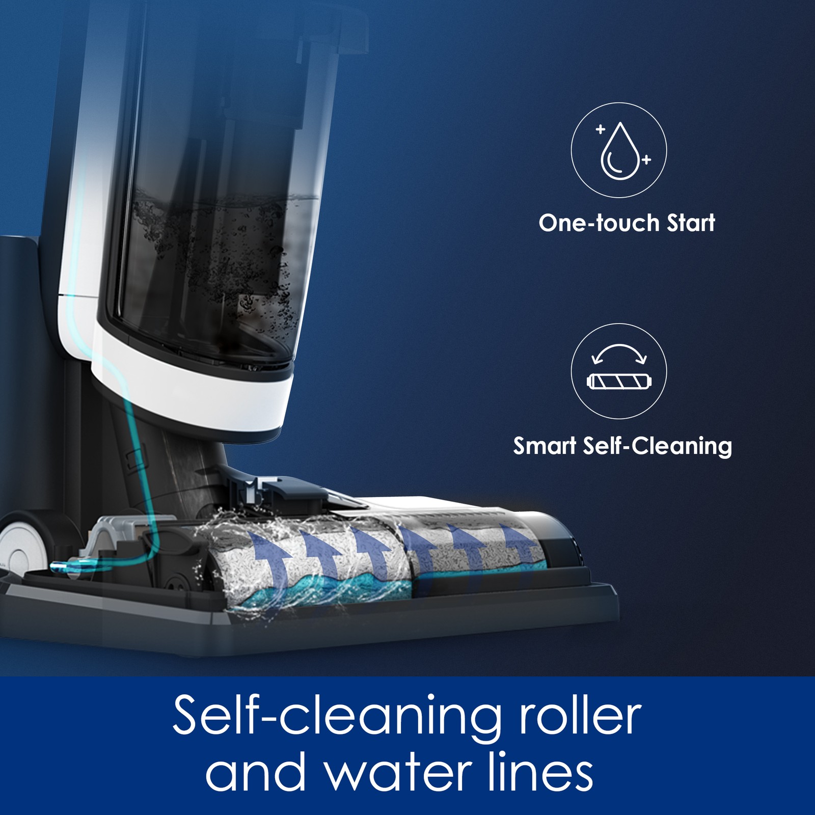 Tineco Floor One S3 Smart Cordless All-in-One Vacuum Cleaner, Self-Cleaning