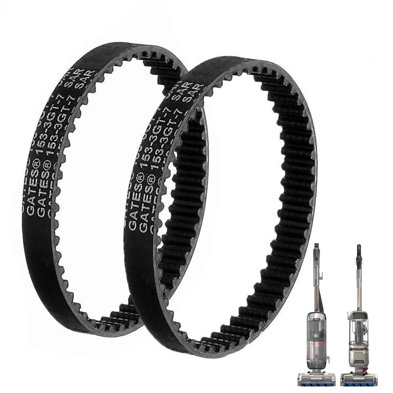 2 Pack 153-3GT-7 Replacement Belts for Shark HZ2002 HZ2000 LA502 LA500 LA455