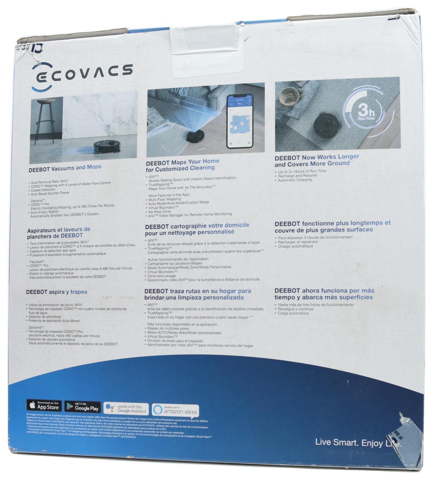 ECOVACS Deebot T8 AIVI Robot Vacuum Cleaner for Floors,Carpet, Vacumming and