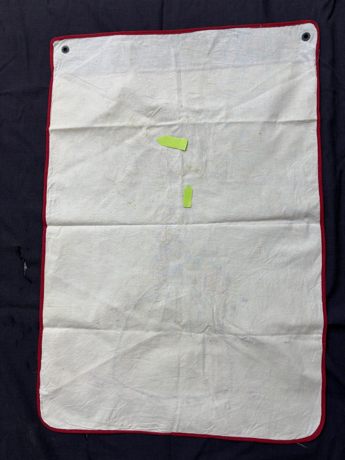 Lot 4 Vtg Antique Cotton Laundry Bags Draw String Clothes Sack Hand Embroidery