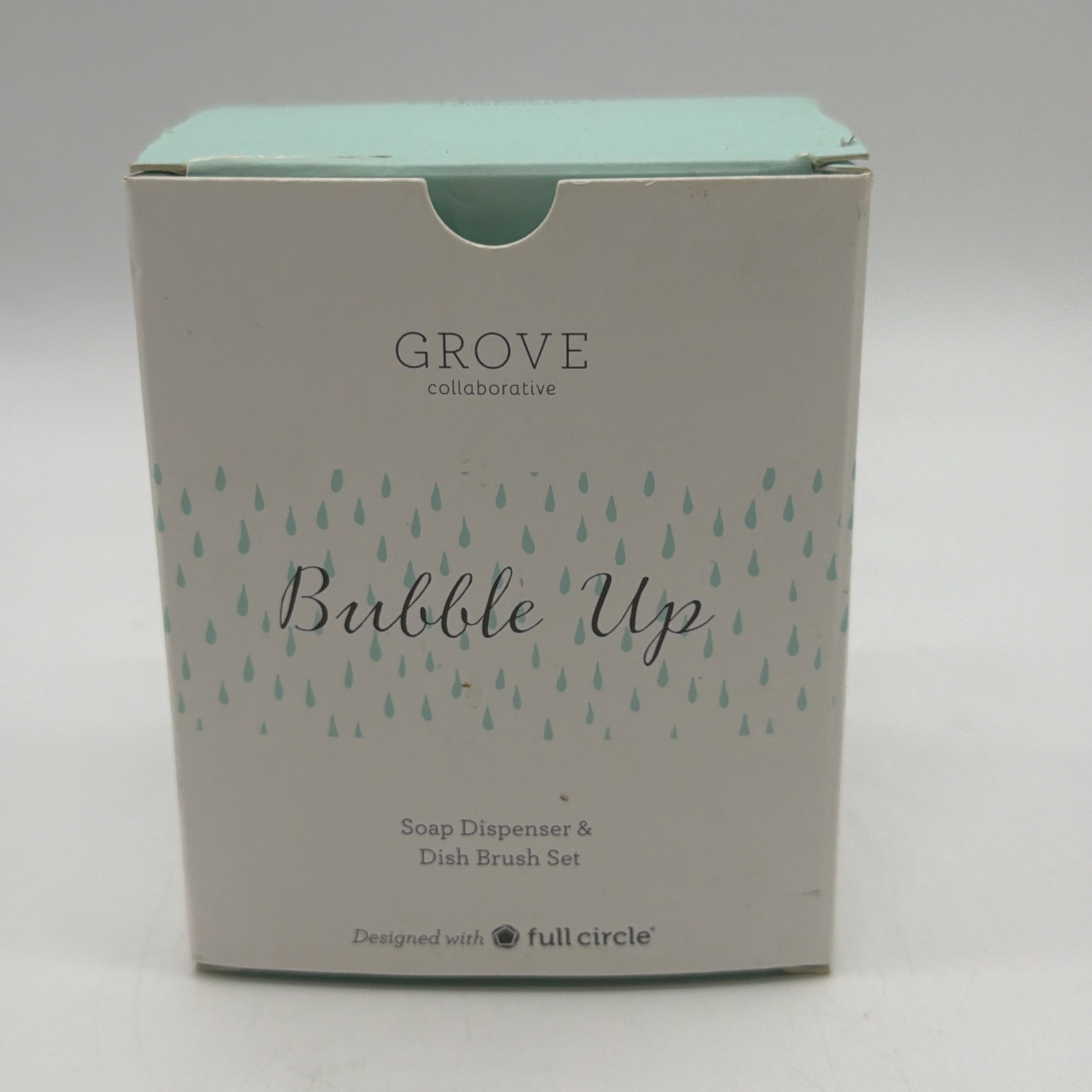 Grove Collaborative Bubble Up Soap Dispenser and Dish Brush Set White
