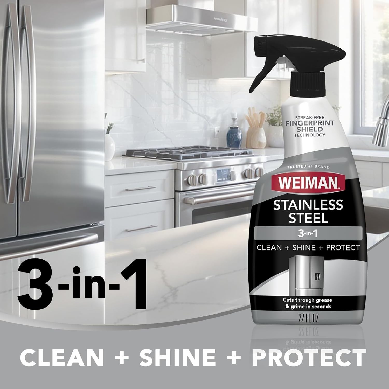 Stainless Steel Cleaner & Polish, Anti Fingerprint Spray Stainless Steel Clot…