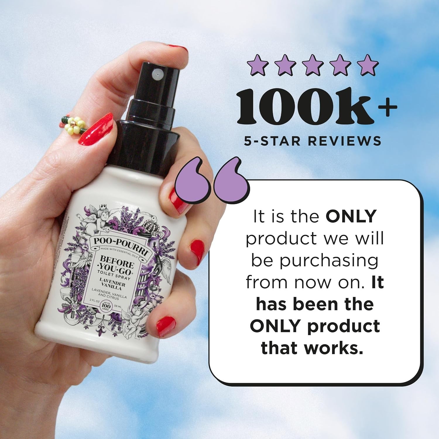 Lavender Vanilla Toilet Spray by Poo~Pourri – Eco-Friendly Odor Control 2 Fl Oz