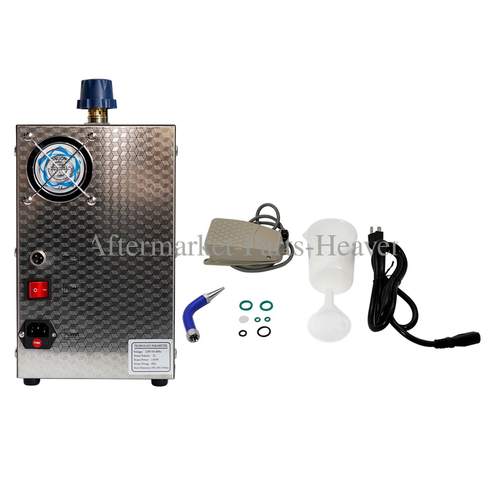 2L Stainless Steel 110V/1300W Jewelry Steam Cleaner Gold & Silver Steam Cleaning