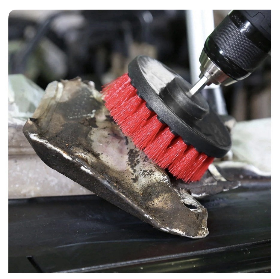 4-Piece HYPER TOUGH Scrub Brush Cleaning Attachment Set for Electric Drills
