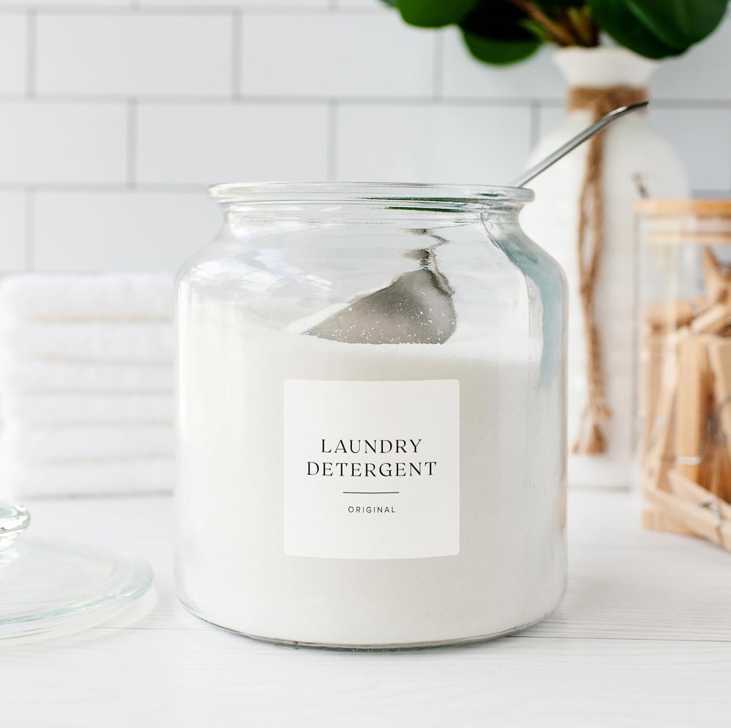 30 Waterproof Laundry Organization Labels – Stylish Matte Minimalist Design