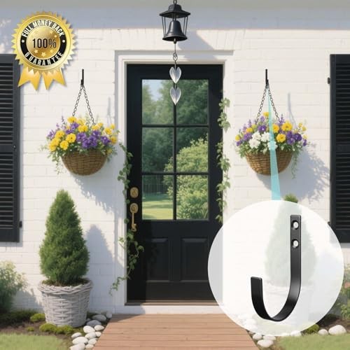 Wall Hooks for Hanging, Heavy Duty Metal Coat Hooks Wall Mounted, No 6 Pack