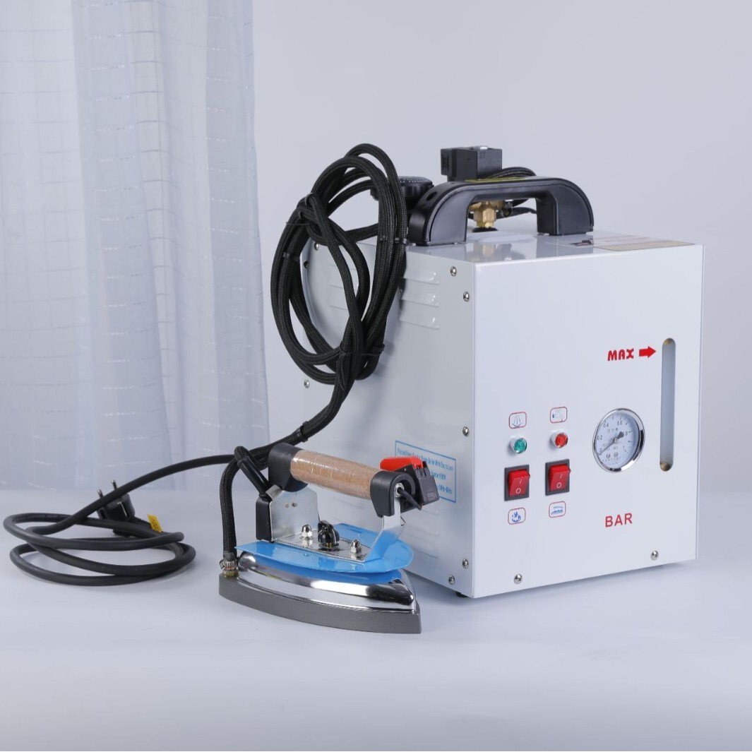Electric Steam Iron 4L Boiler Commercial Dry Cleaner 1600W Booster w Drain Valve