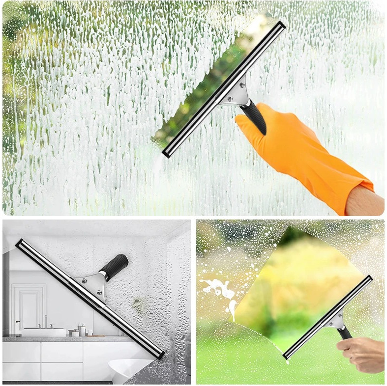 1pcs Glass Cleaning Squeegee Window Wiper 25/35/45cm Rubber Blade Cleaner – NEW