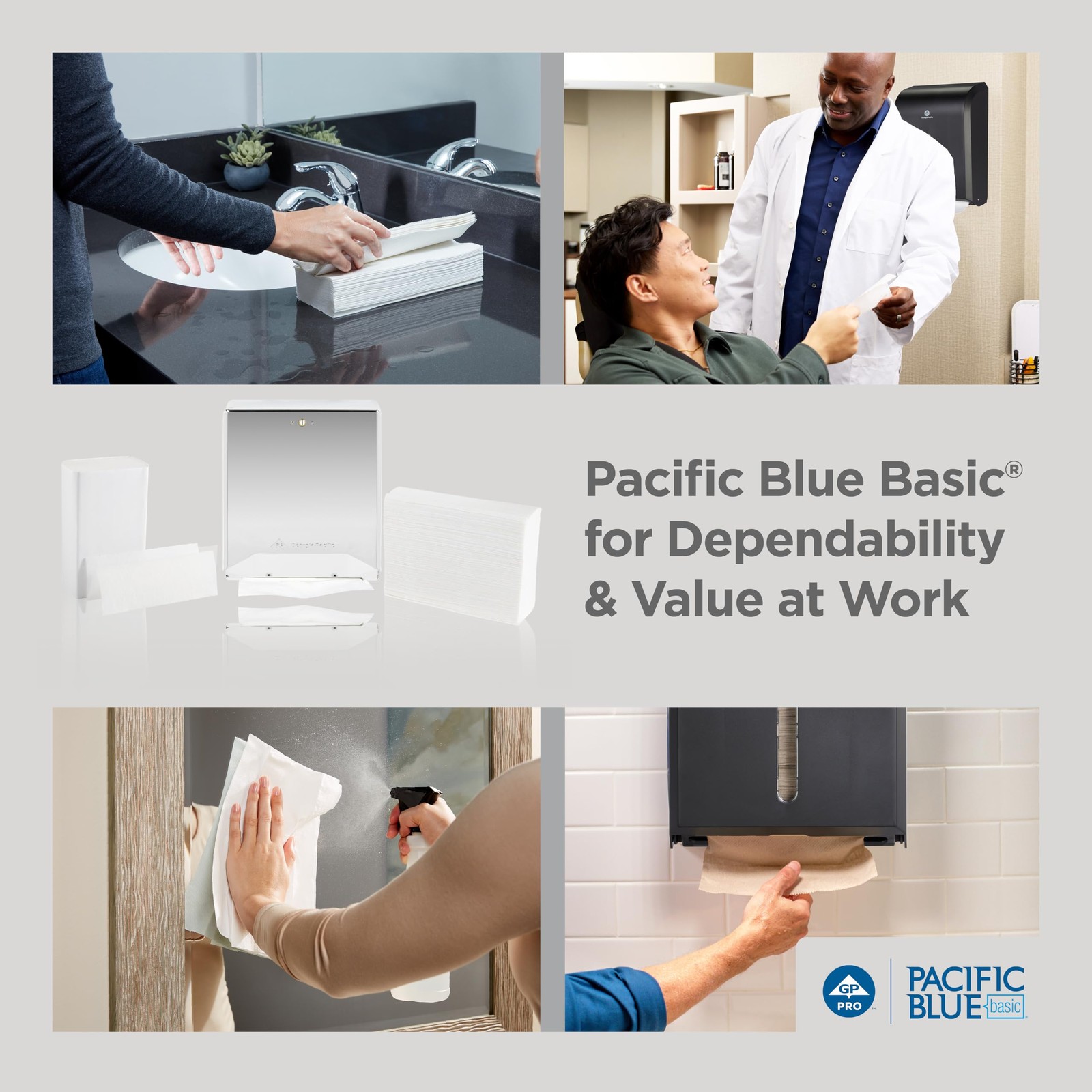 Georgia-Pacific Pacific Blue Basic C-Fold Paper Towels By Gp Pro White 20603