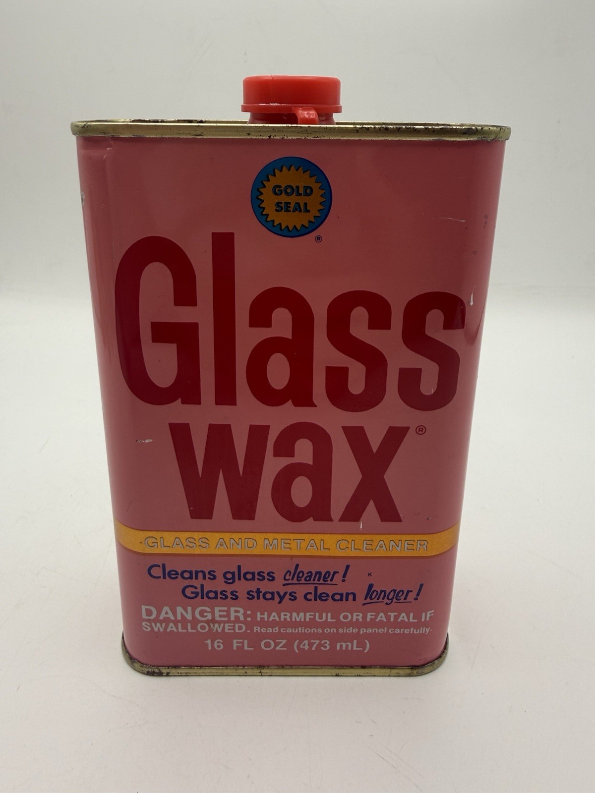 Glass Wax Glass & Metal Cleaner 16oz Discontinued Gold Seal NEW!