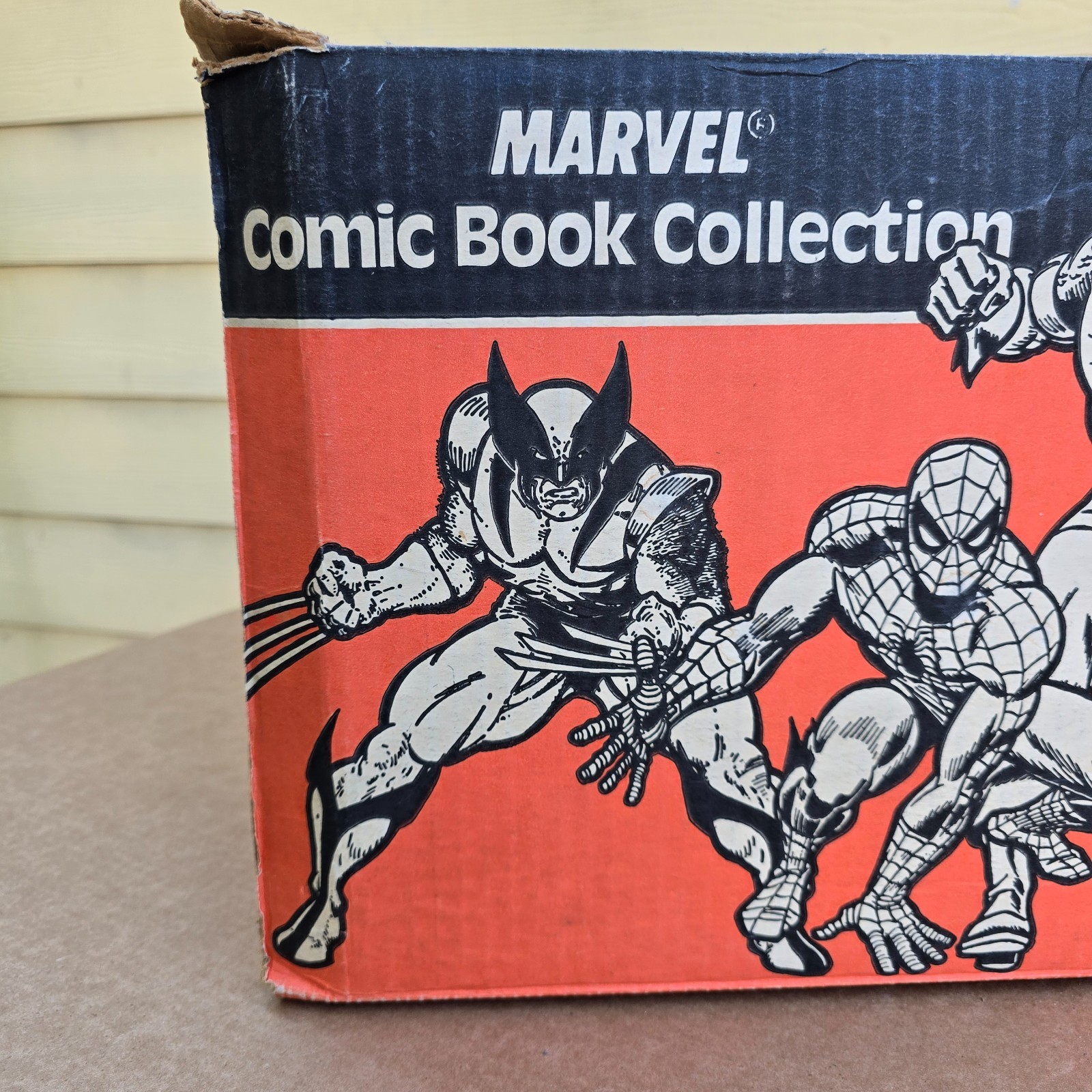 Vintage Marvel Comic Book Collection Storage Box 1989 CMC Wolverine Spiderman
