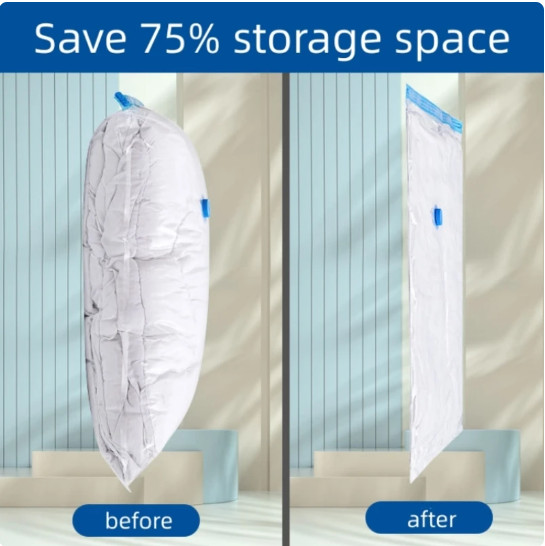 10 x Jumbo Vacuum Storage Bags Travel Space Saver Garment Seal Clothes Organizer