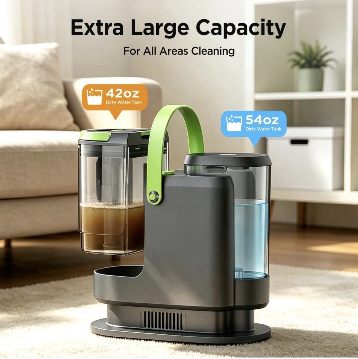 18Kpa Portable Carpet Cleaner Machine Cars Pets Spot Rug Couch 54 42 Oz Water