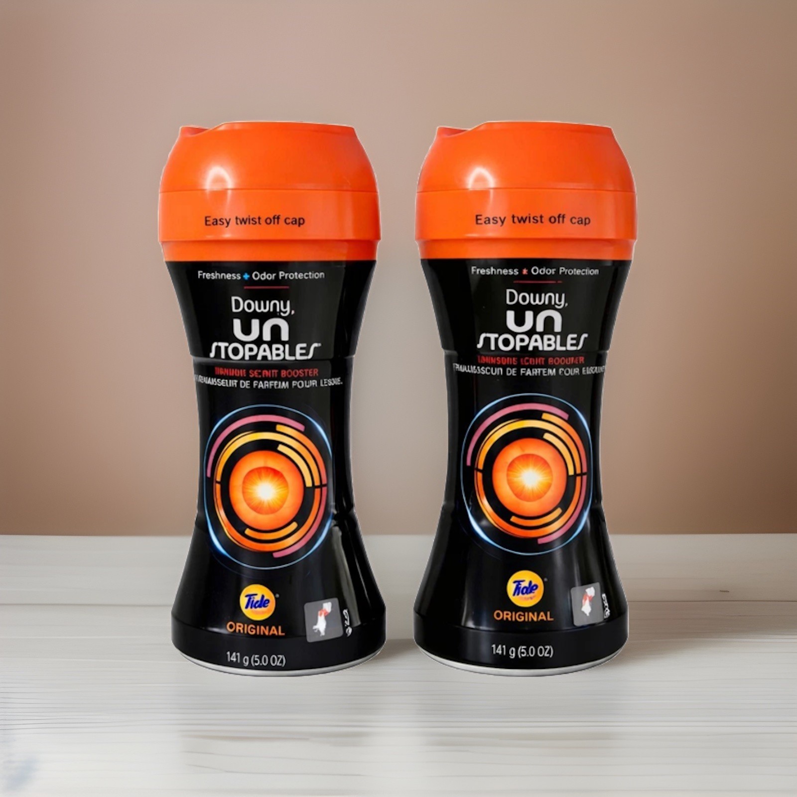 (2) Downy Unstopables Tide Original In Wash Scent Booster Beads 5 OZ Each