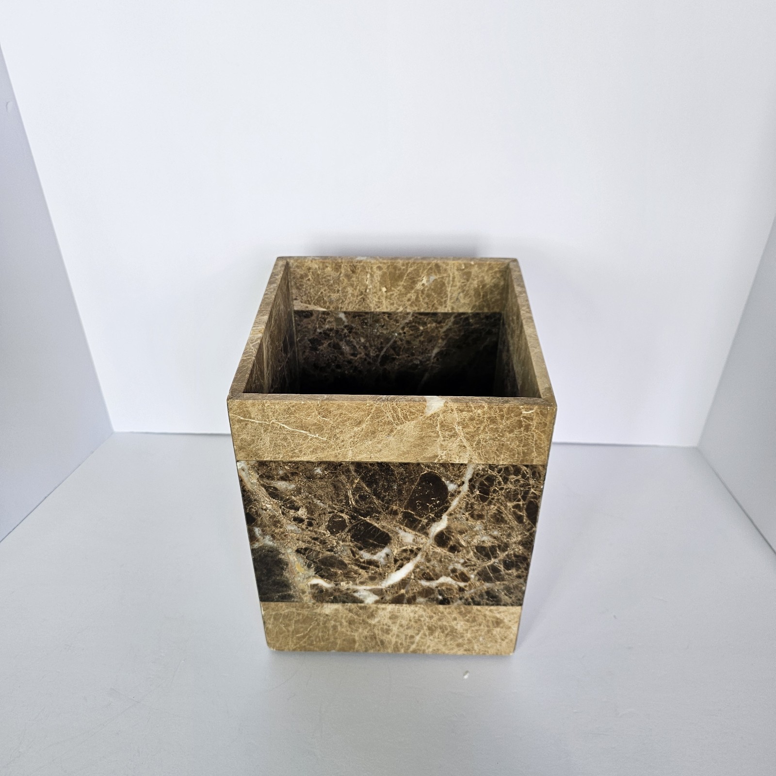 Marble Stone Wastebasket Heavy