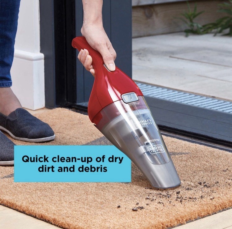 BLACK+DECKER Dustbuster Handheld Cordless Car Hand Vacuum Cleaner Portable Red