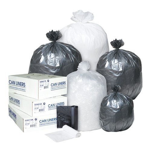 Integrated Bagging Systems S334011K Can Liner 33×40 11 Mic Black 25/Roll