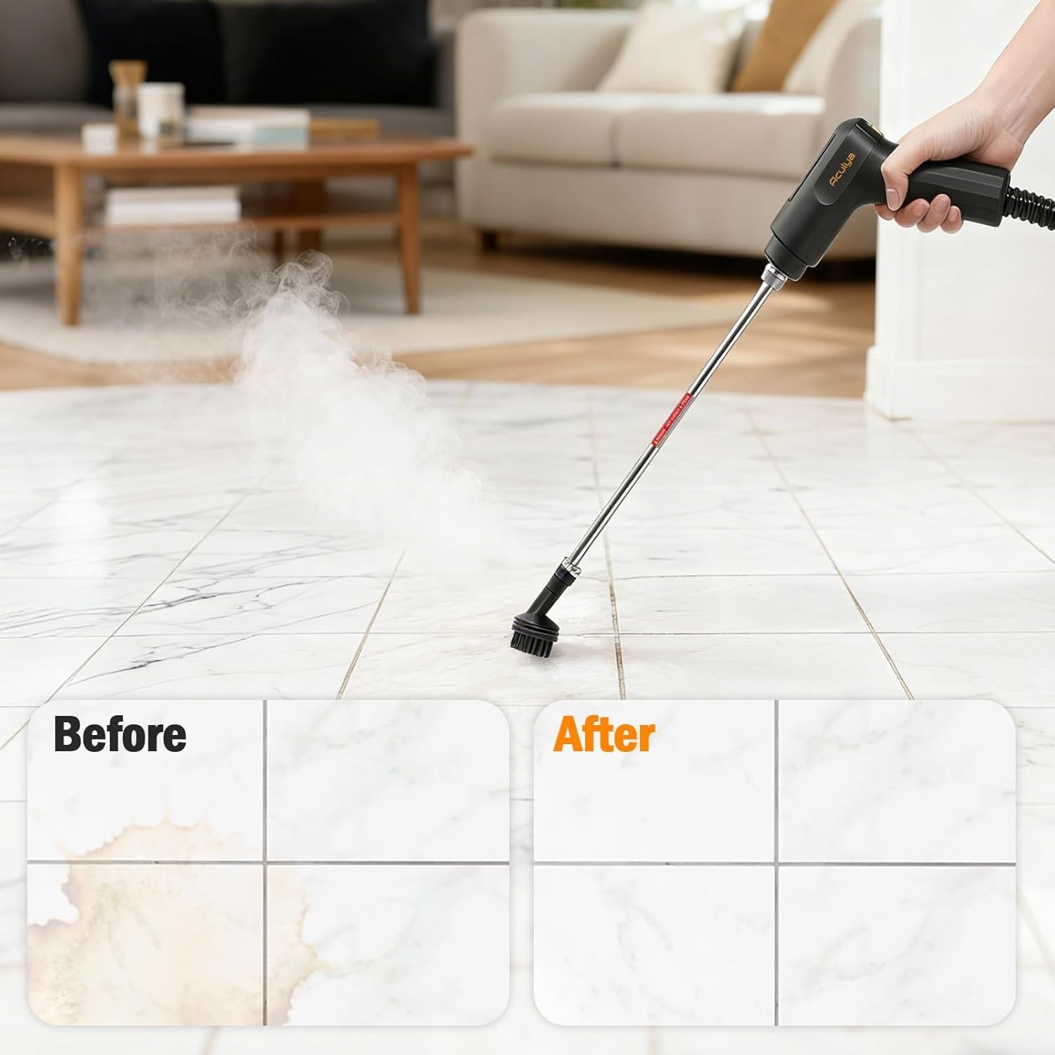 Professional-Grade Handheld Steam Cleaner – 30-60 Minutes of Steam Cleaning
