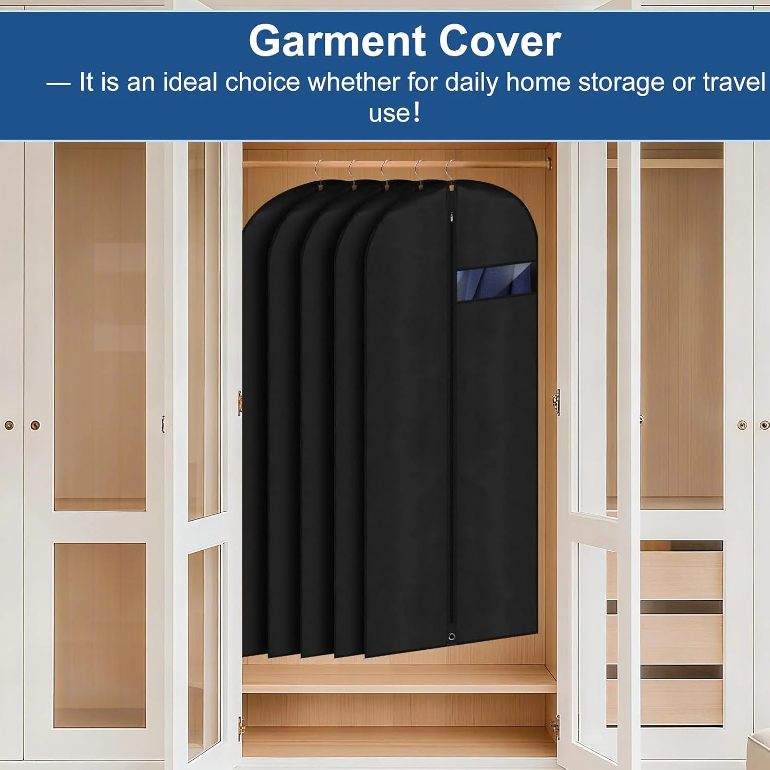 Dress Bags for Gowns,60″ Long Dress Garment Bag, Garment Bags for Hanging Clothe
