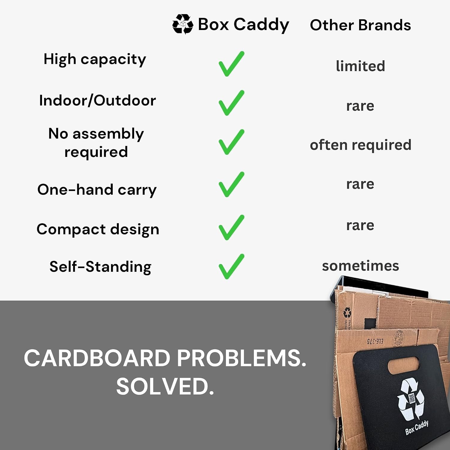 Durable Self-Standing Cardboard Storage Bin – Eliminate Clutter, Eco-Friendly