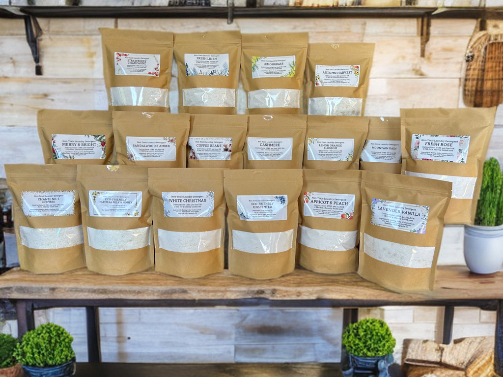 Non-Toxic Chemical Free Natural Laundry Detergent 30 Loads- Many Scents
