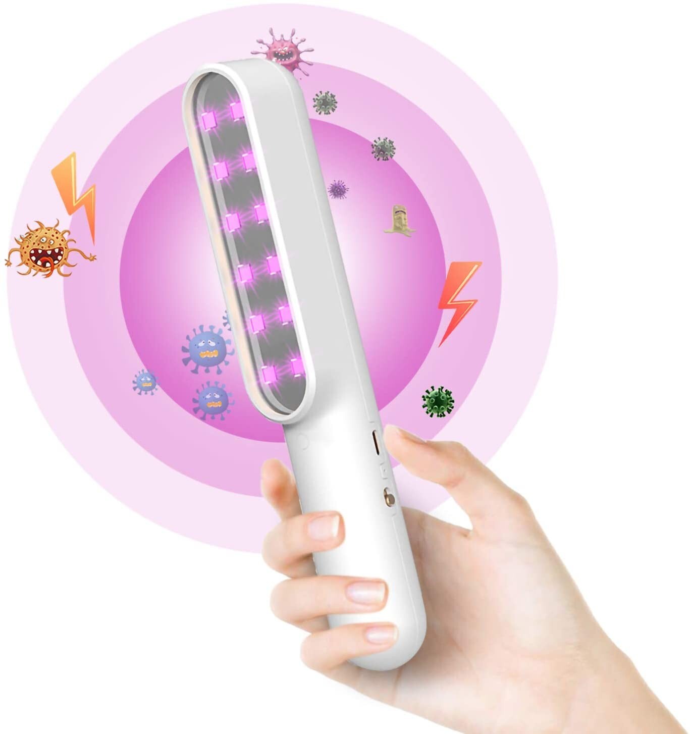 UVC LED Handheld Wand Rechargeable for Home, Office, Travel